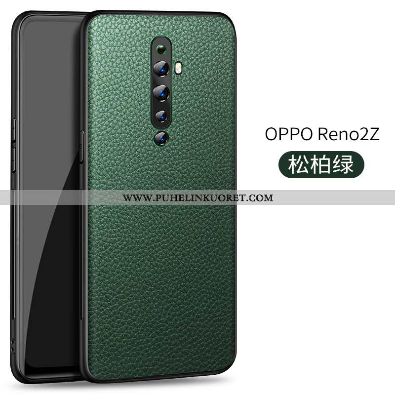 Kuori, Kuoret Oppo Reno2 Z Kukkakuvio Ultra Nahkakuori Kotelo Nahka Mustat