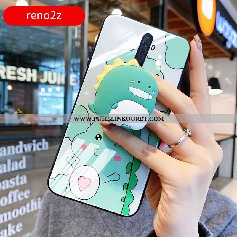 Kuori, Kuoret Oppo Reno2 Z Sarjakuva Ihana Lasi Pieni Luova Pinkki