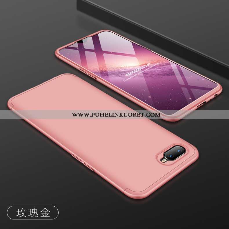 Kuoret, Kotelo Oppo Rx17 Neo Suojaus Pesty Suede Suuntaus Puhelimen Karkaisu Pinkki