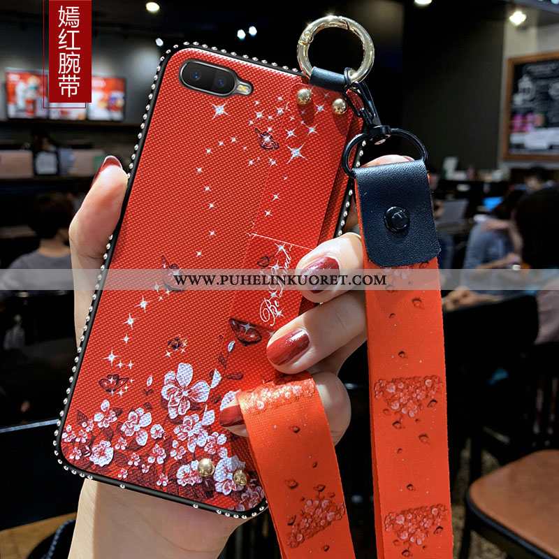 Kuori, Kuoret Oppo Rx17 Neo Suojaus Rhinestone Inlay Kotelo Punainen Murtumaton Pinkki