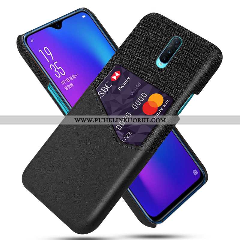 Kuoret, Kotelo Oppo Rx17 Pro Nahka Suojaus Harmaa Puhelimen Persoonallisuus