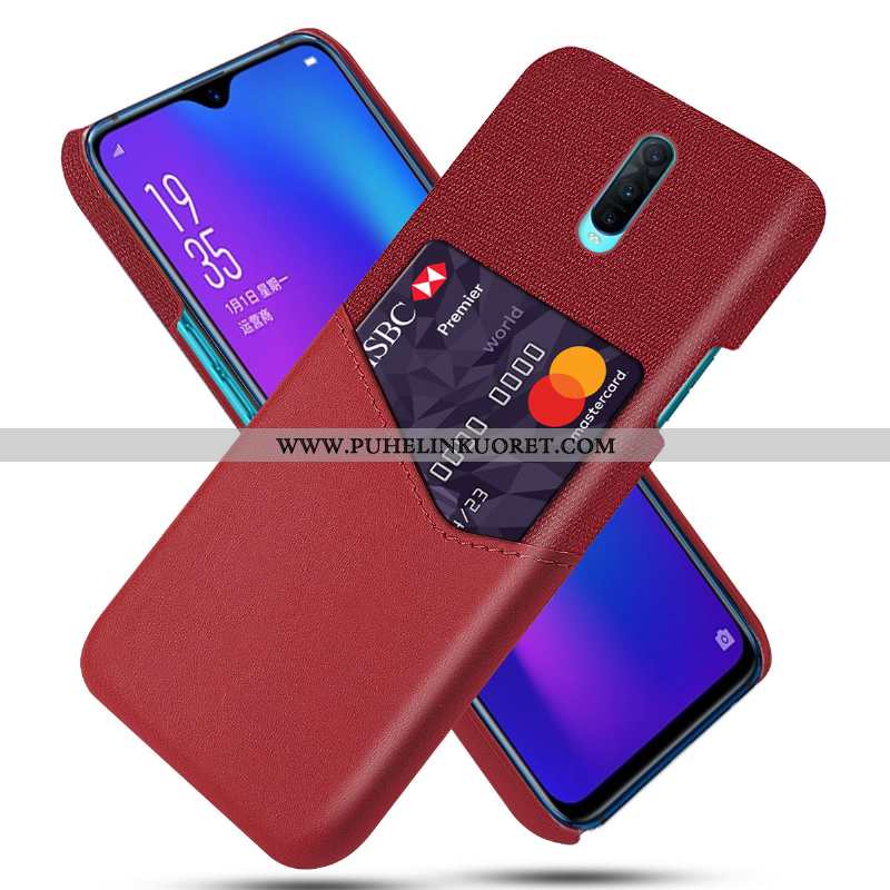 Kuoret, Kotelo Oppo Rx17 Pro Nahka Suojaus Harmaa Puhelimen Persoonallisuus