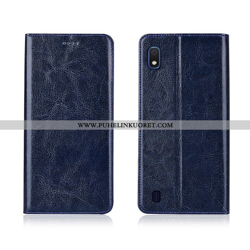 Kotelo, Kuori Samsung Galaxy A10 Nahkakuori Pesty Suede All Inclusive Tähti Puhelimen Ruskea