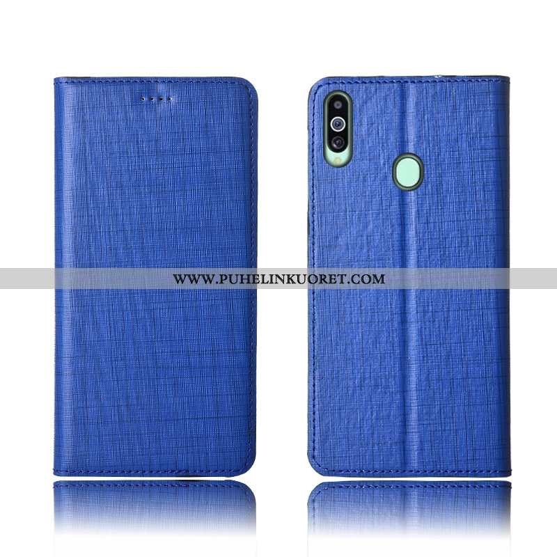 Kuoret, Kotelo Samsung Galaxy A20s Pesty Suede Aito Nahka Uusi Nahkakuori Kuori Sininen