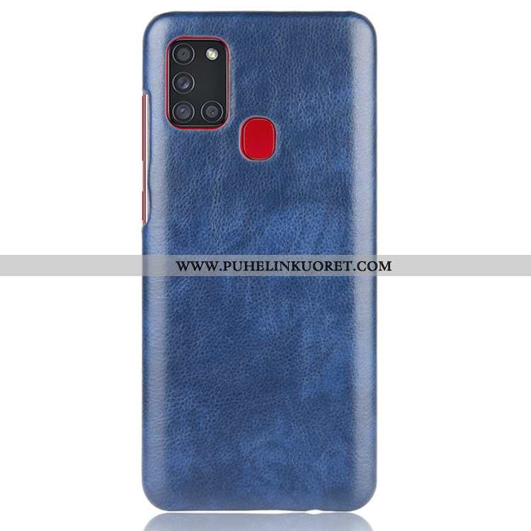 Kotelo, Kuori Samsung Galaxy A21s Nahkakuori Pesty Suede Harmaa Persoonallisuus Nahka