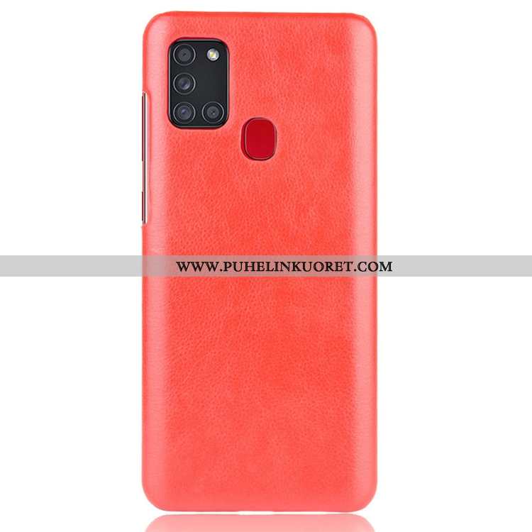 Kotelo, Kuori Samsung Galaxy A21s Nahkakuori Pesty Suede Harmaa Persoonallisuus Nahka