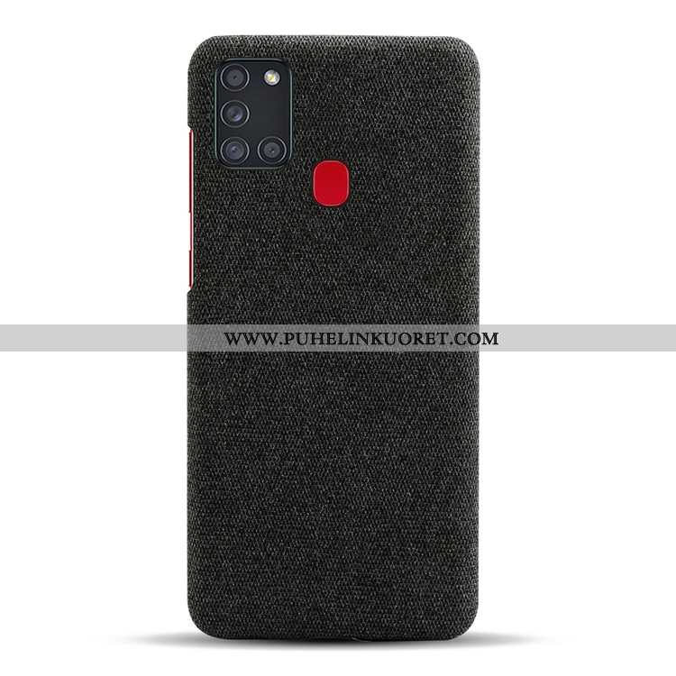 Kuori, Kuoret Samsung Galaxy A21s Kukkakuvio Pesty Suede Persoonallisuus Harmaa Kuori