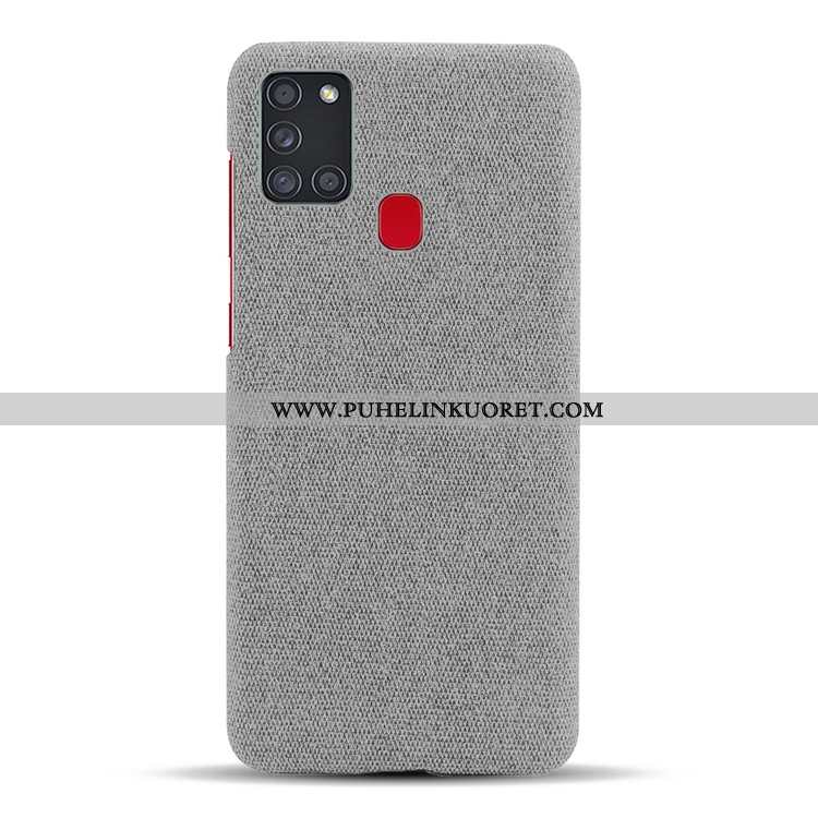 Kuori, Kuoret Samsung Galaxy A21s Kukkakuvio Pesty Suede Persoonallisuus Harmaa Kuori