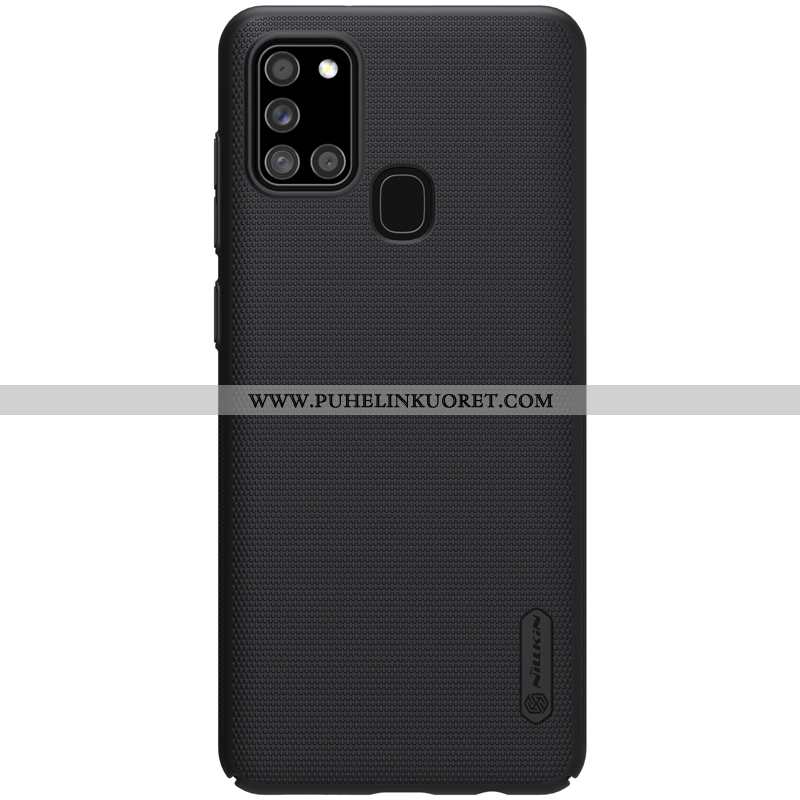 Kuori, Kuoret Samsung Galaxy A21s Suojaus Pesty Suede Kulta Kotelo Puhelimen Sininen