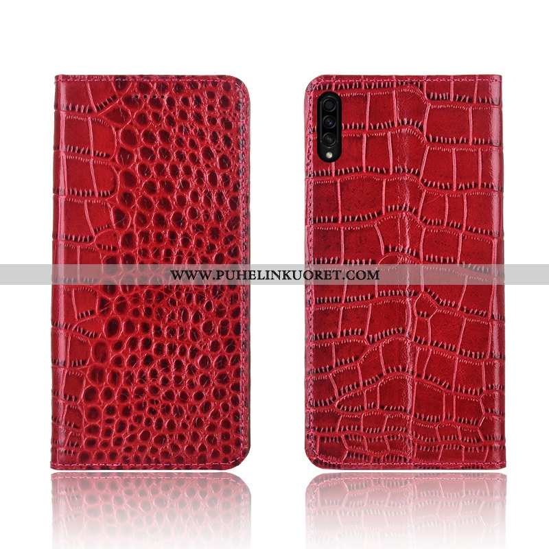 Kotelo, Kuori Samsung Galaxy A30s Aito Nahka Suuntaus Kuoret Pesty Suede Suojaus Ruskea