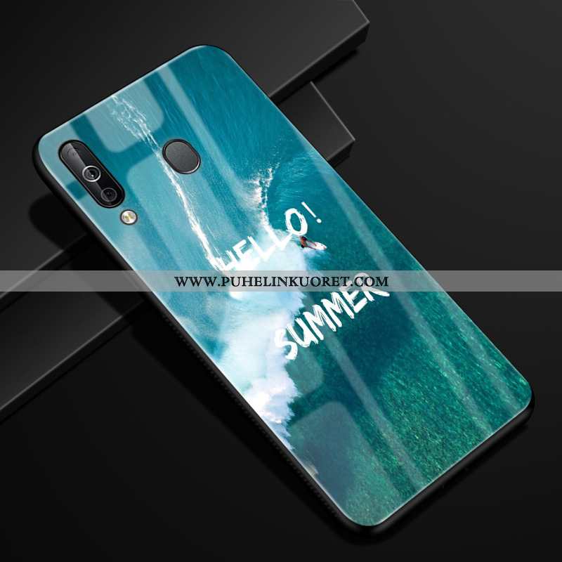 Kotelo, Kuori Samsung Galaxy A40s Suojaus Lasi Persoonallisuus Kotelo Murtumaton Tummansiniset