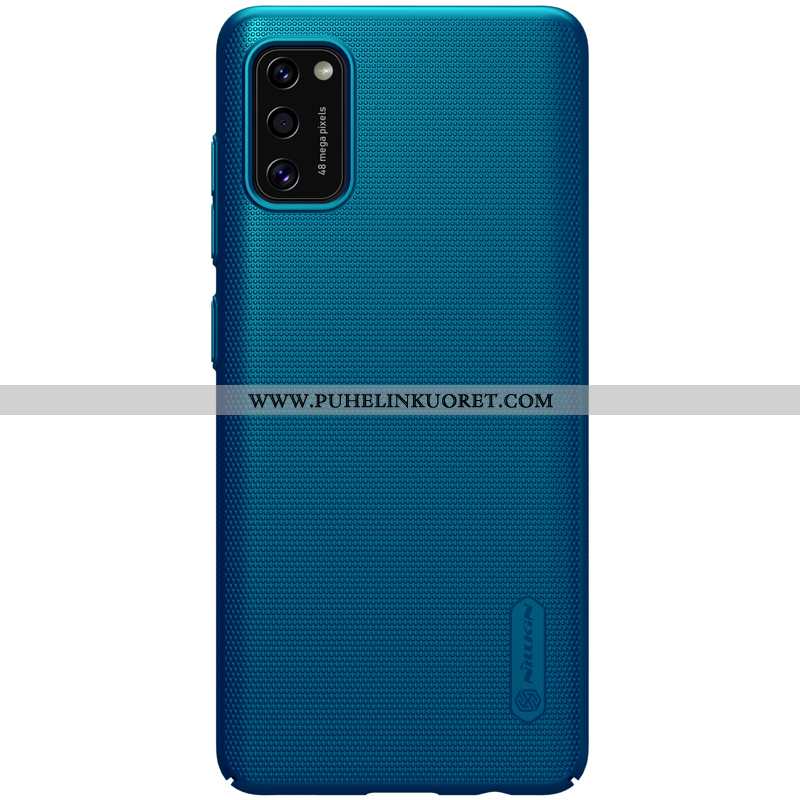 Kuori, Kuoret Samsung Galaxy A41 Pesty Suede Valo Kotelo Puhelimen Murtumaton Sininen