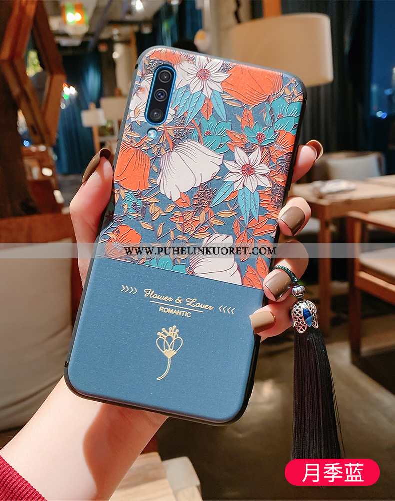 Kotelo, Kuori Samsung Galaxy A50 Valo Silikoni Suojaus Fringed Sininen