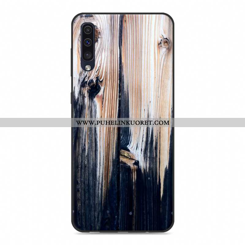 Kotelo, Kuori Samsung Galaxy A50 Kukkakuvio Puu Suuntaus Suojaus Silikonikuori Harmaa