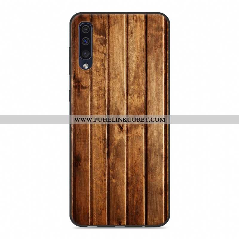 Kotelo, Kuori Samsung Galaxy A50 Kukkakuvio Puu Suuntaus Suojaus Silikonikuori Harmaa