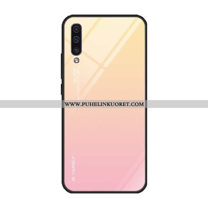 Kuoret, Kotelo Samsung Galaxy A50 Lasi Suojaus Peili Puhelimen Violetti