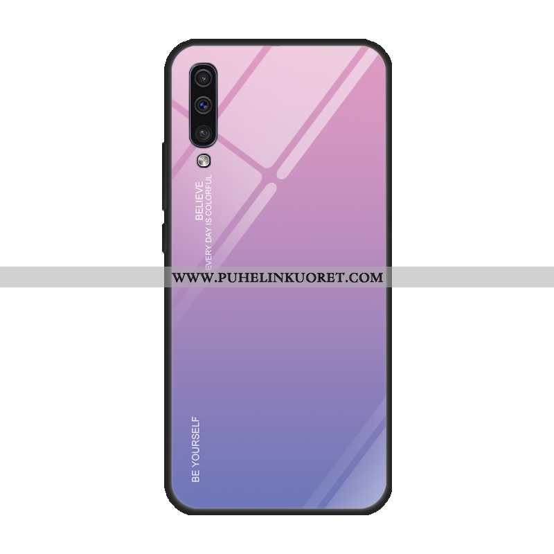 Kuoret, Kotelo Samsung Galaxy A50 Lasi Suojaus Peili Puhelimen Violetti