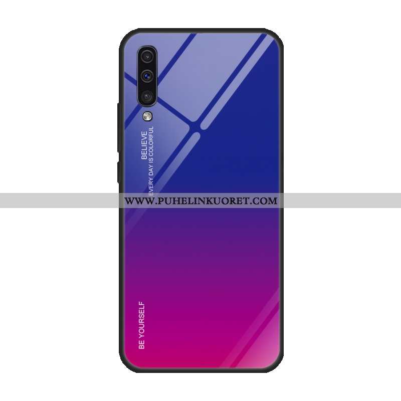 Kuoret, Kotelo Samsung Galaxy A50 Lasi Suojaus Peili Puhelimen Violetti