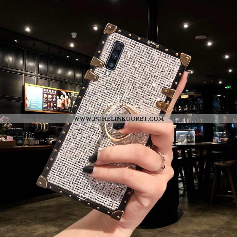 Kuori, Kuoret Samsung Galaxy A50 Tila Rhinestone Inlay Puhelimen Suuntaus Hopea