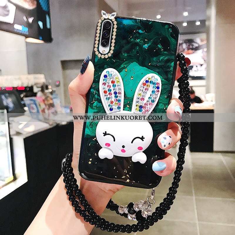 Kotelo, Kuori Samsung Galaxy A50 Tila Rhinestone Inlay Luova Punainen