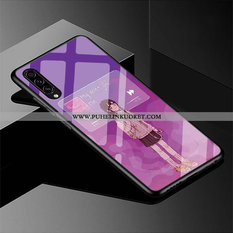 Kotelo, Kuori Samsung Galaxy A50s Silikoni Suojaus Violetti All Inclusive Lasi