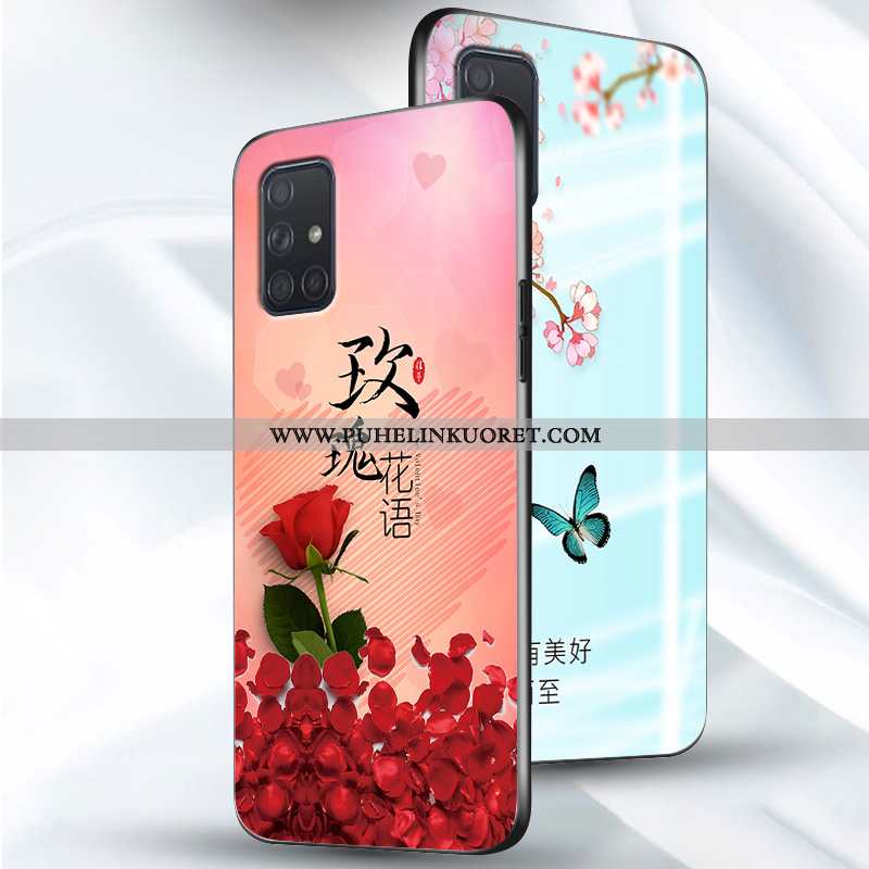 Kuoret, Kotelo Samsung Galaxy A51 Pesty Suede Persoonallisuus Murtumaton Jauhe Yksinkertainen Pinkki