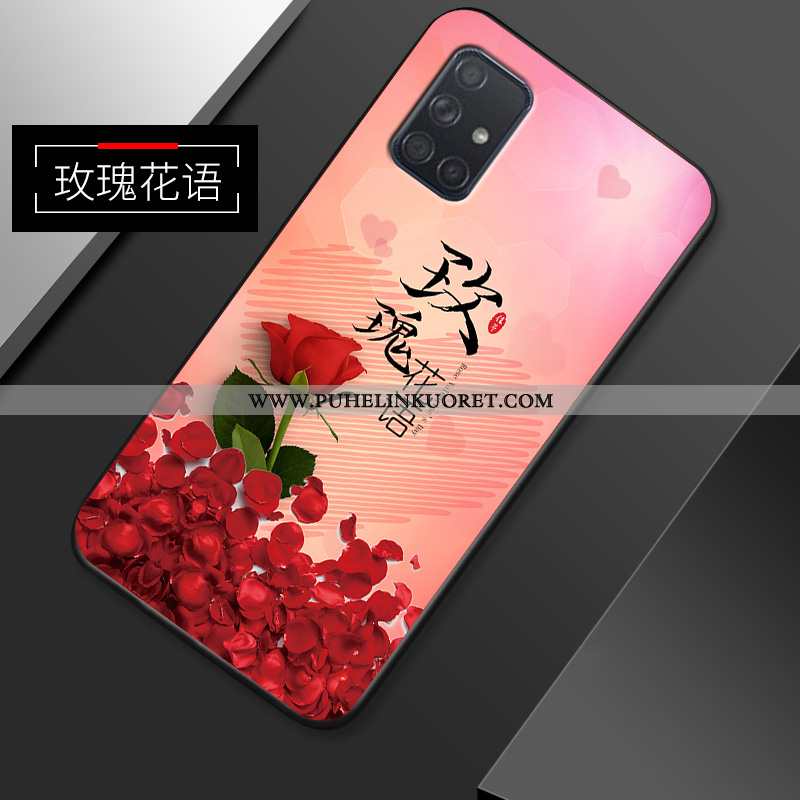 Kuoret, Kotelo Samsung Galaxy A51 Pesty Suede Persoonallisuus Murtumaton Jauhe Yksinkertainen Pinkki