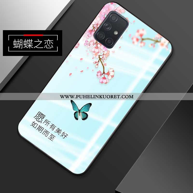 Kuoret, Kotelo Samsung Galaxy A51 Pesty Suede Persoonallisuus Murtumaton Jauhe Yksinkertainen Pinkki