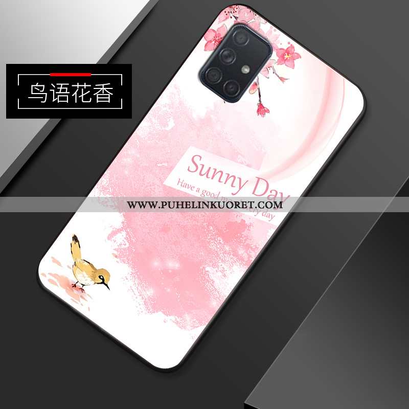 Kuoret, Kotelo Samsung Galaxy A51 Pesty Suede Persoonallisuus Murtumaton Jauhe Yksinkertainen Pinkki