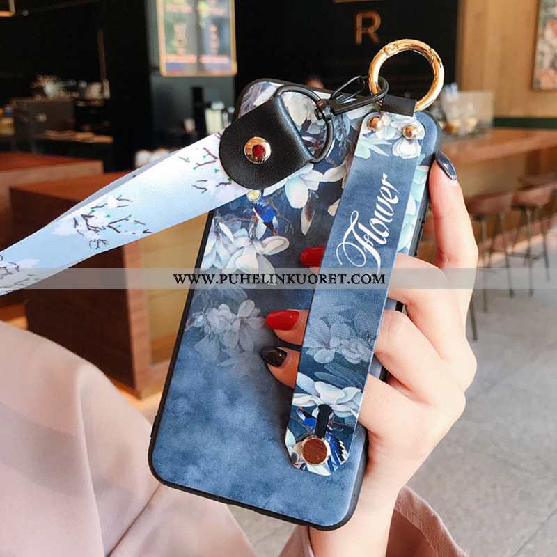 Kuori, Kuoret Samsung Galaxy A70 Suuntaus Pehmeä Neste Suojaus Kuori Pesty Suede Sininen