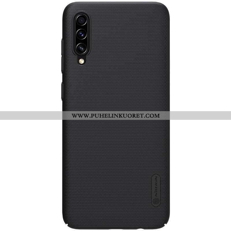 Kuoret, Kotelo Samsung Galaxy A70s Valo Suojaus Murtumaton Kulta Pesty Suede Sininen