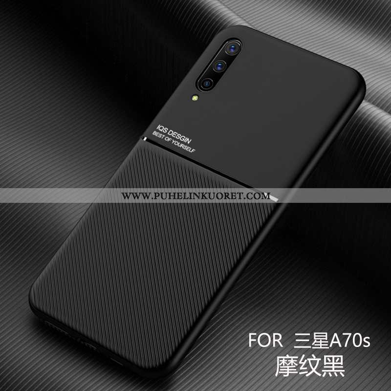 Kotelo, Kuori Samsung Galaxy A70s Luova Suuntaus Pesty Suede Silikoni Musta Mustat