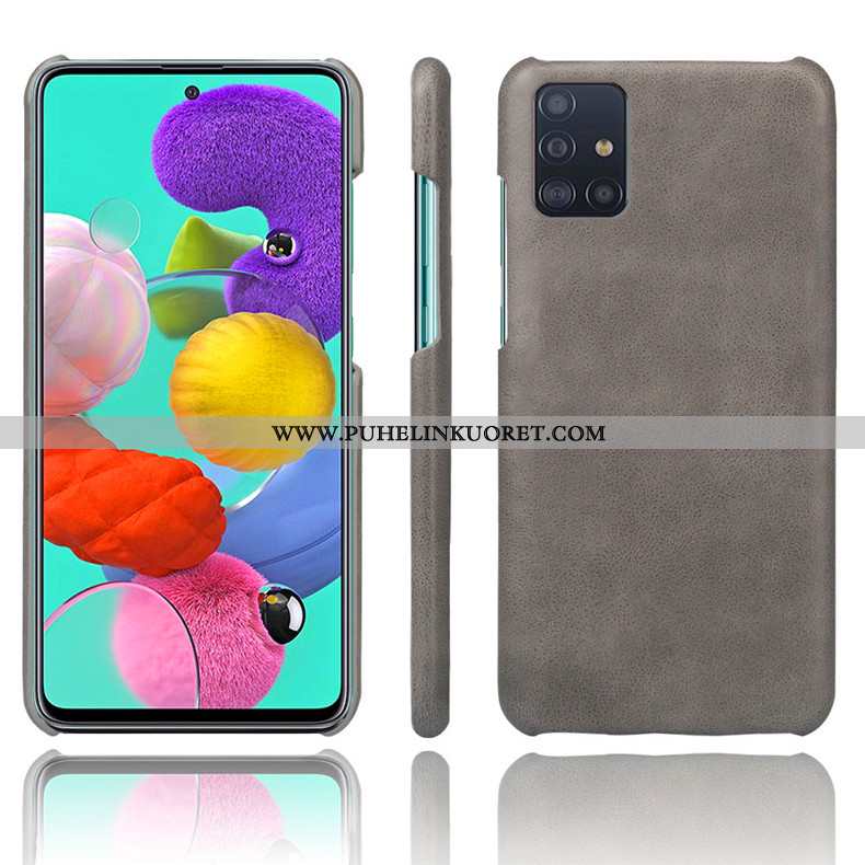 Kuori, Kuoret Samsung Galaxy A71 Pesty Suede Suojaus Kuori Kotelo Tummansininen Tummansiniset