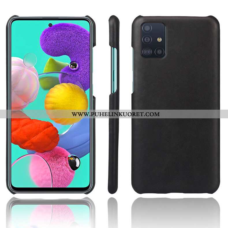 Kuori, Kuoret Samsung Galaxy A71 Pesty Suede Suojaus Kuori Kotelo Tummansininen Tummansiniset