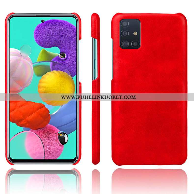 Kuori, Kuoret Samsung Galaxy A71 Pesty Suede Suojaus Kuori Kotelo Tummansininen Tummansiniset