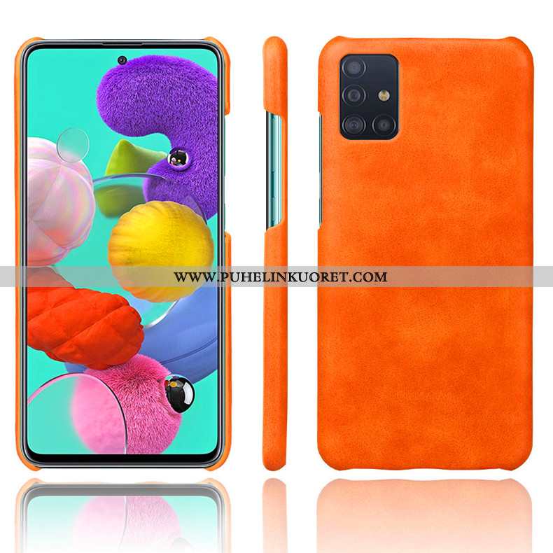 Kuori, Kuoret Samsung Galaxy A71 Pesty Suede Suojaus Kuori Kotelo Tummansininen Tummansiniset