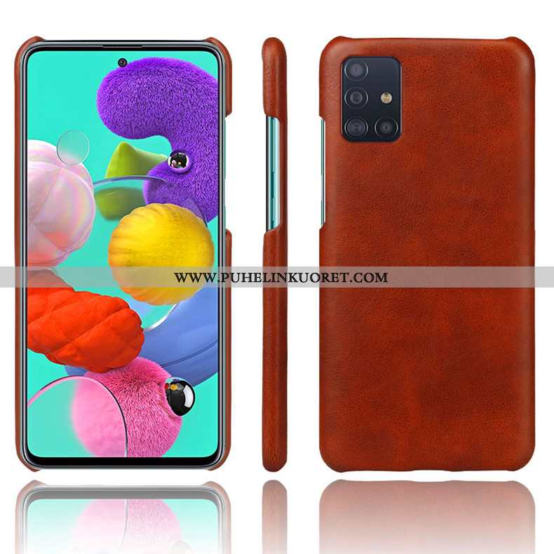 Kuori, Kuoret Samsung Galaxy A71 Pesty Suede Suojaus Kuori Kotelo Tummansininen Tummansiniset