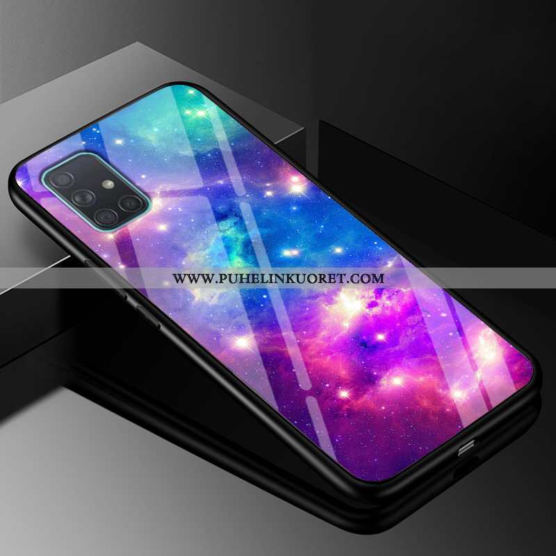 Kuoret, Kotelo Samsung Galaxy A71 Suuntaus Suojaus Tähtitaivas Violetti Kova