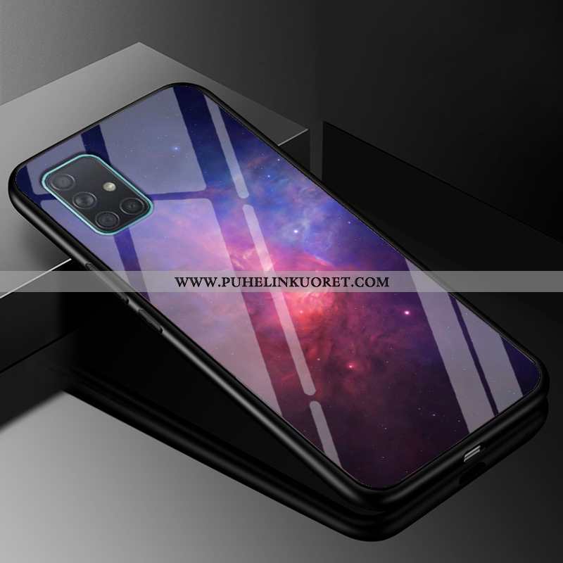 Kuoret, Kotelo Samsung Galaxy A71 Suuntaus Suojaus Tähtitaivas Violetti Kova