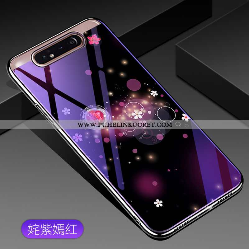 Kuoret, Kotelo Samsung Galaxy A80 Suuntaus Suojaus Kuori Puhelimen Lasi Violetti