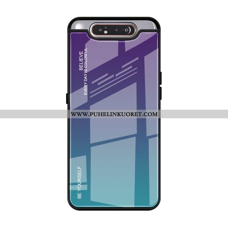 Kotelo, Kuori Samsung Galaxy A80 Luova Suojaus Takakansi Murtumaton All Inclusive Violetti