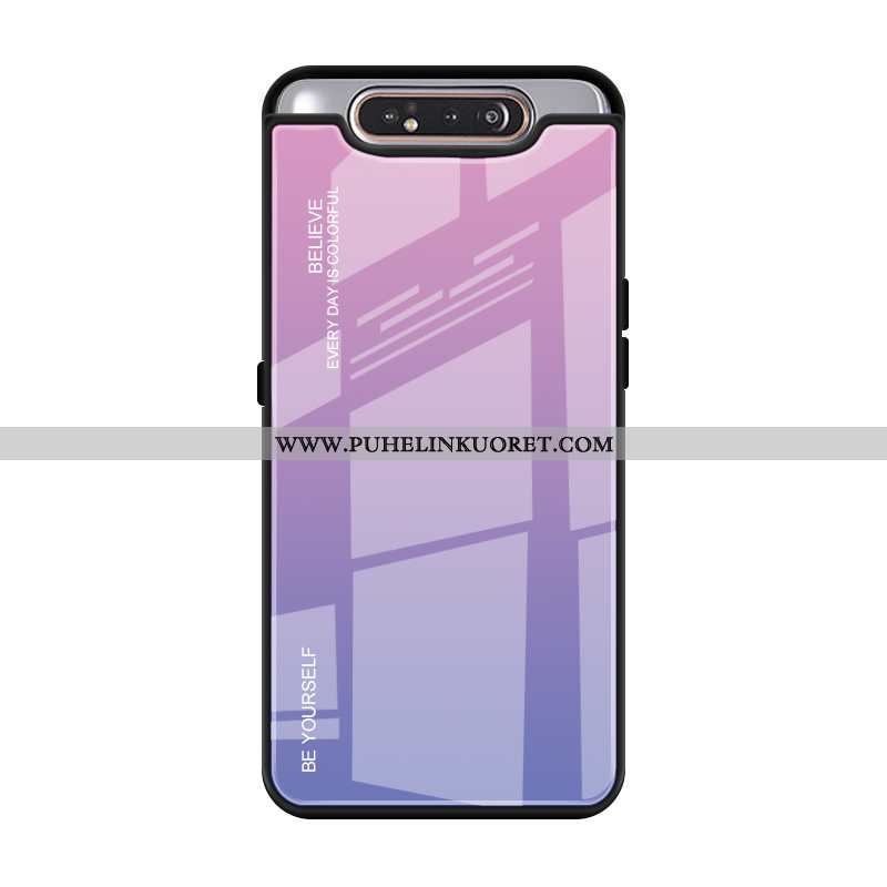 Kotelo, Kuori Samsung Galaxy A80 Luova Suojaus Takakansi Murtumaton All Inclusive Violetti