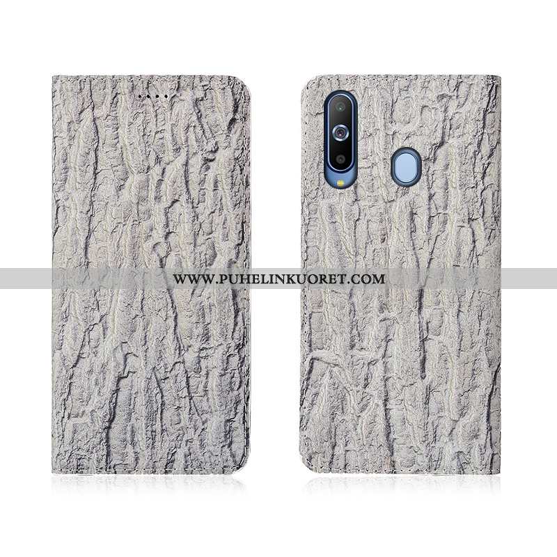 Kuori, Kuoret Samsung Galaxy A8s Silikoni Suojaus Khaki Nahkakuori Simpukka