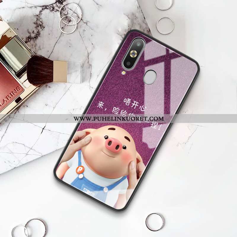 Kuoret, Kotelo Samsung Galaxy A8s Silikoni Suojaus Pieni Net Red Violetti