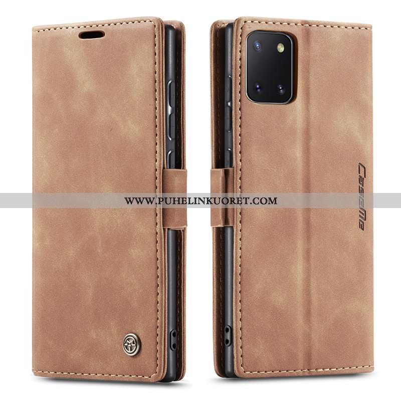 Kuori, Kuoret Samsung Galaxy Note 10 Lite Luova Nahkakuori Kuori Murtumaton Khaki