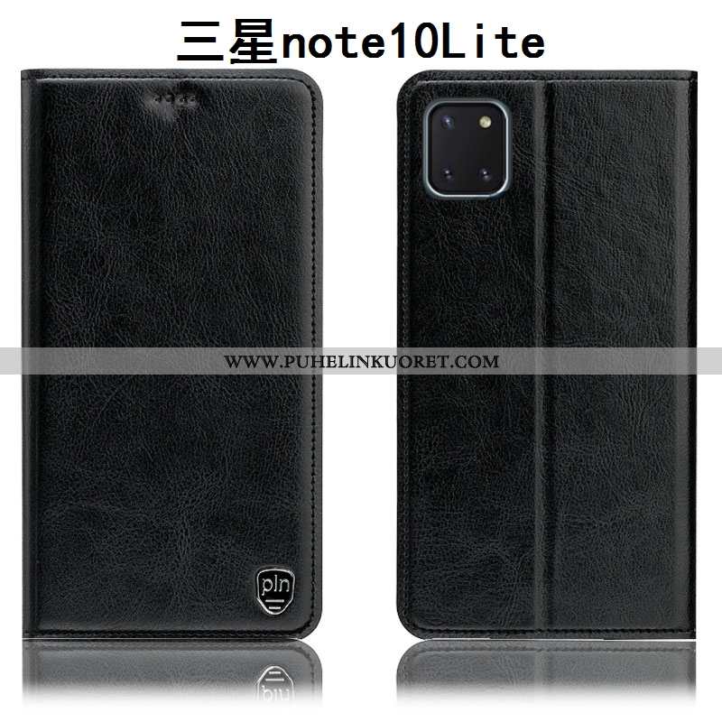 Kuori, Kuoret Samsung Galaxy Note 10 Lite Suojaus Aito Nahka Khaki Puhelimen Kukkakuvio