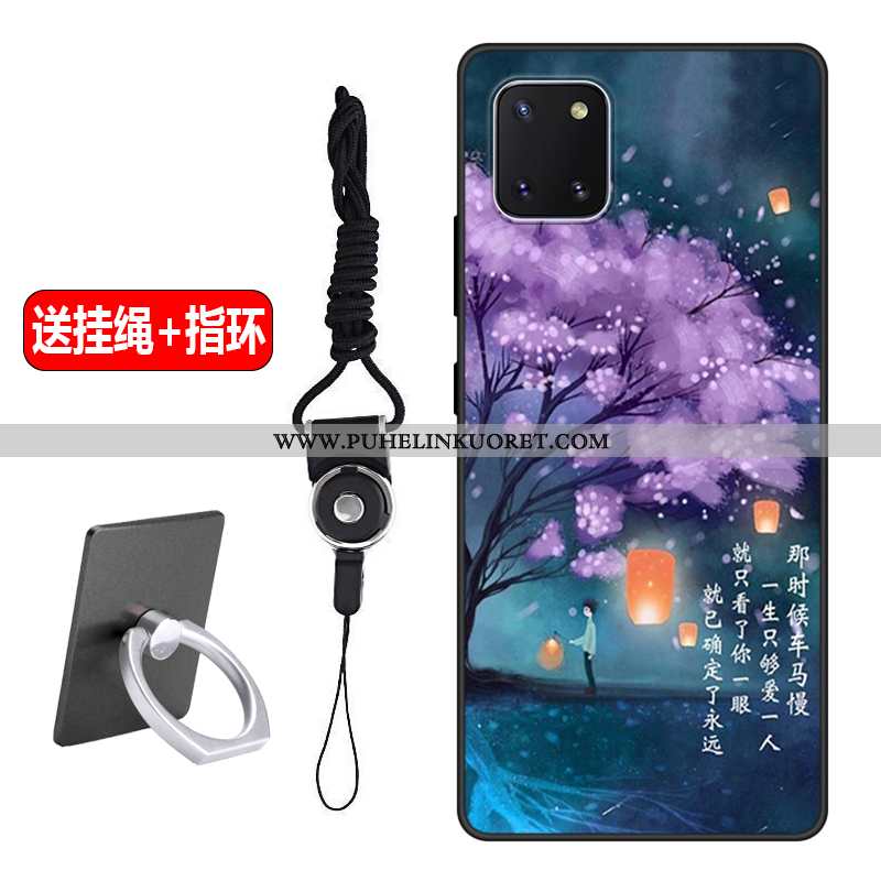 Kuoret, Kotelo Samsung Galaxy Note 10 Lite Suojaus Pesty Suede Sarjakuva Puhelimen Kuori Violetti