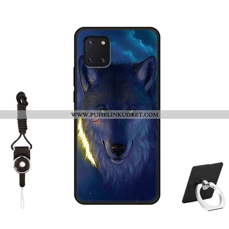 Kotelo, Kuori Samsung Galaxy Note 10 Lite Suojaus Pesty Suede Puhelimen Karkaisu Murtumaton Tummansi