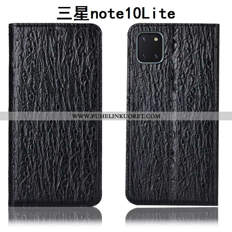 Kuoret, Kotelo Samsung Galaxy Note 10 Lite Aito Nahka Suojaus All Inclusive Lintu Kuoret Mustat