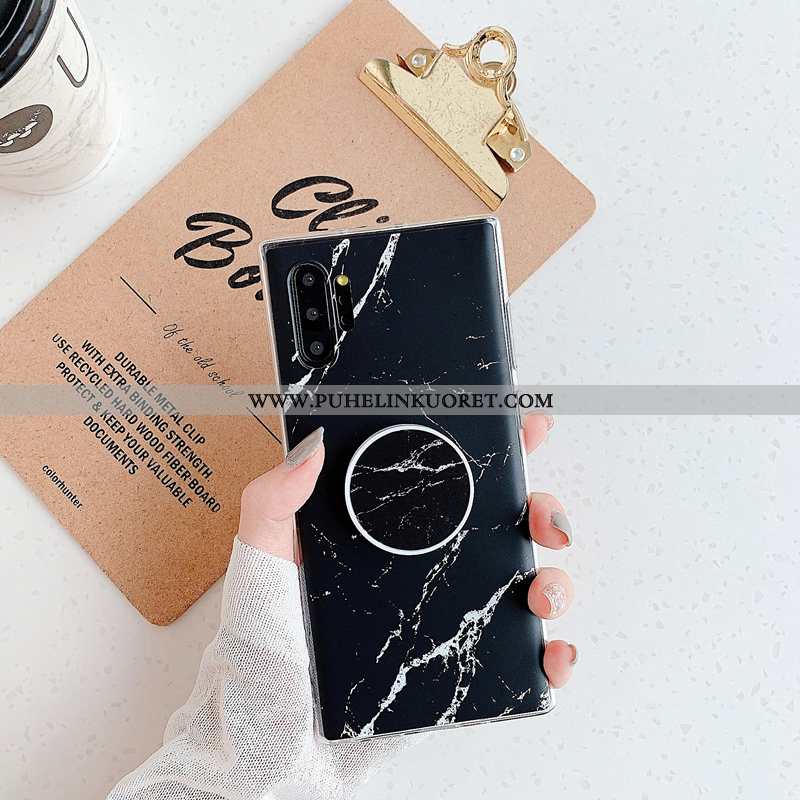 Kuoret, Kotelo Samsung Galaxy Note 10+ Persoonallisuus Kukkakuvio Vaalean Silikoni Tähti Mustat